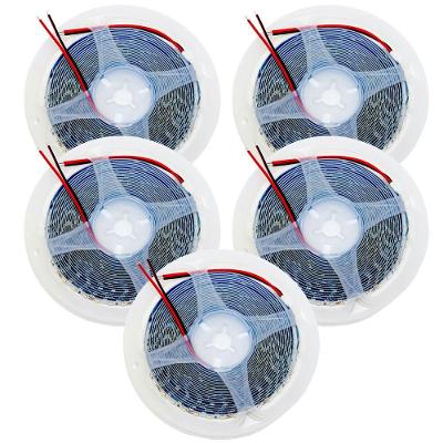 Kit 5 Rolos Fita Led 2835 5 M 120 Leds-m 12v Ip20 10w-m Bco