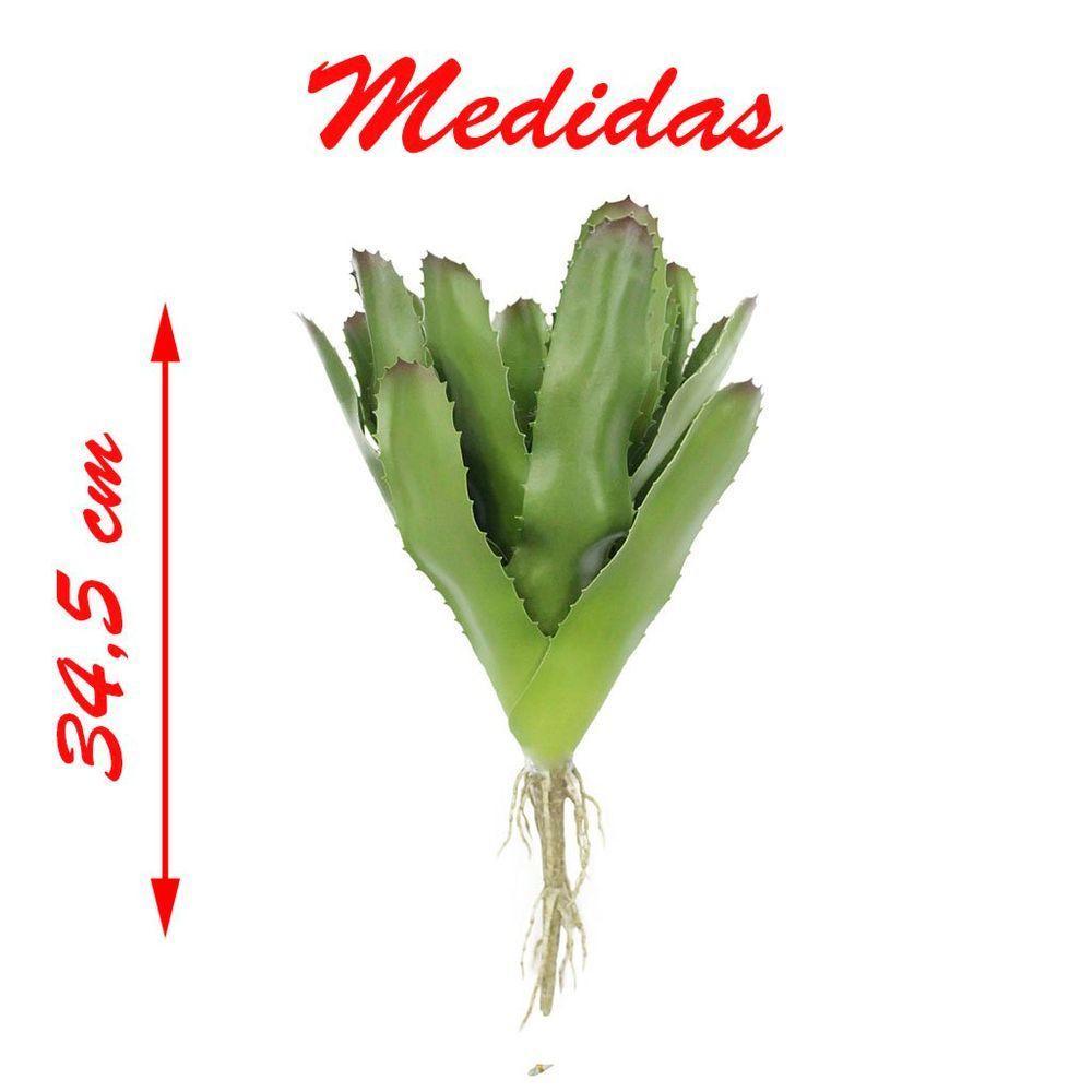 Kit 6 Bromélia Planta Artificial Plástico 34,5cm - 3