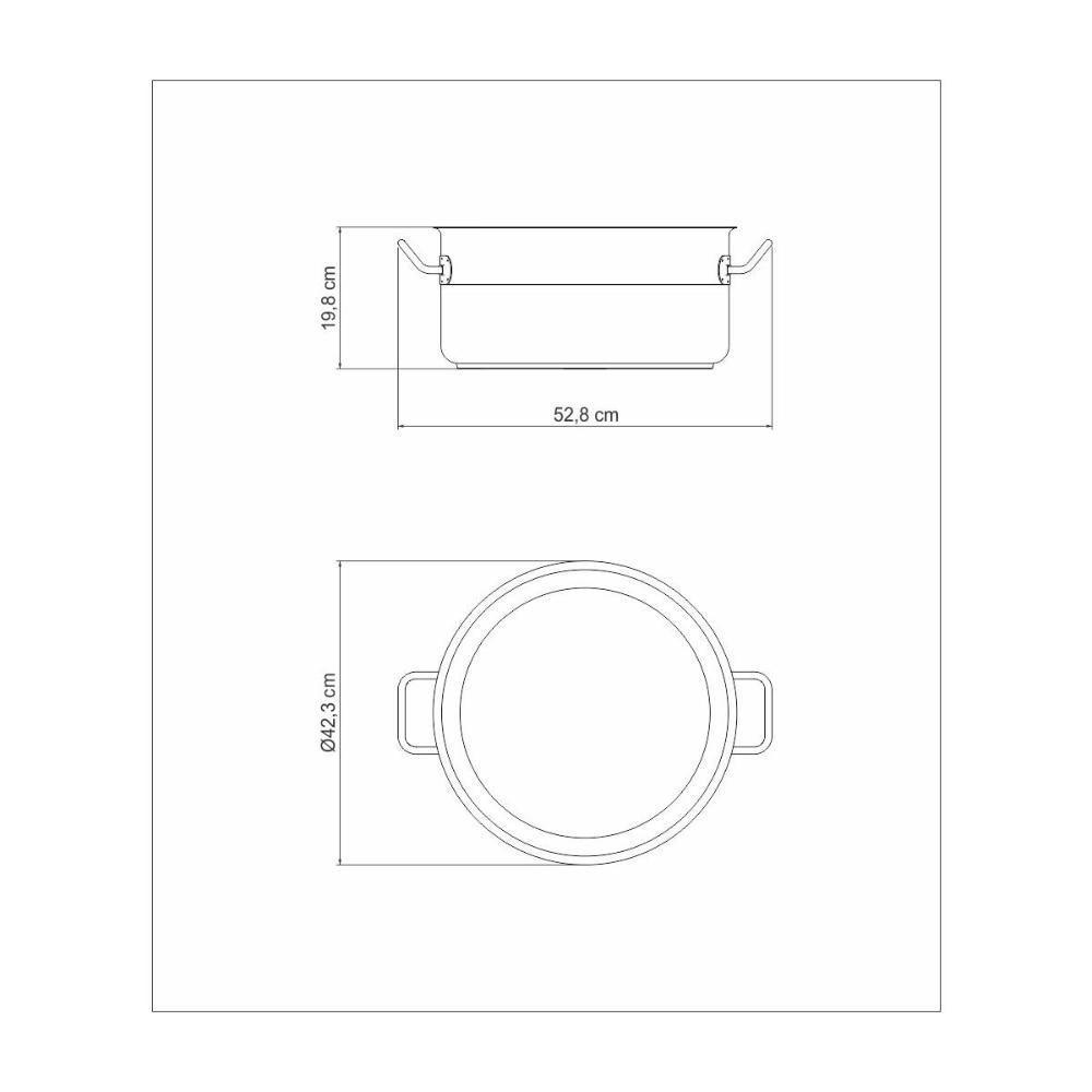 Caçarola Rasa Tramontina Professional Em Aço Inox Com Fundo Triplo Sem Tampa 40 Cm 23 L - 4