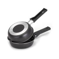 Frigideira Dupla Antiaderente Com Cabo De Baquelite Cor:preto - 1