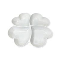 Petisqueira Coração 4 Divisórias Petisco Melamina 27cm - 1