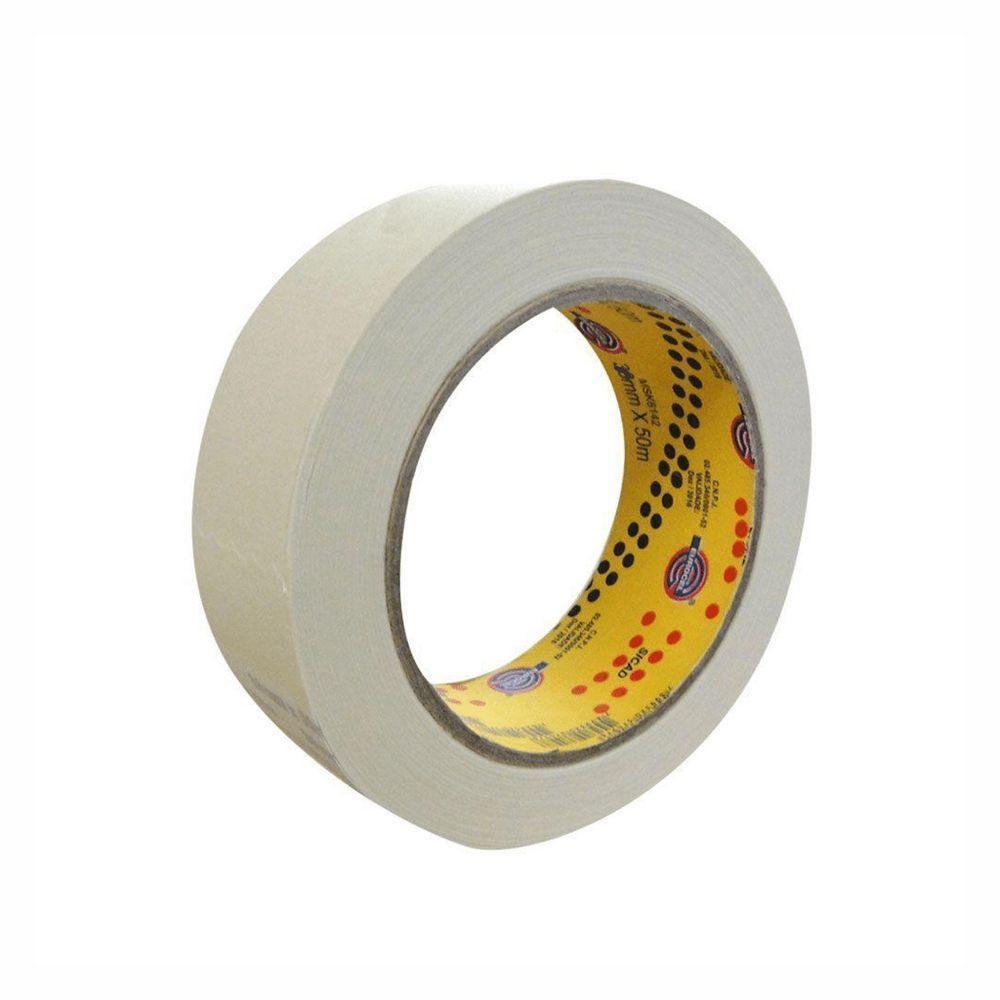 Fita Crepe Branca 36mm X 50mt - Caixa Com 24 Unidades - 1