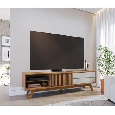 Rack Bancada Ambiente Veneza Freijó Off White Matte - Colibri