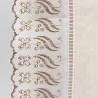 Jogo Cama Lençol Paris Queen Percal 180 Fios 100% Algodão Lese Bordada 3 Peças - Palha - 2