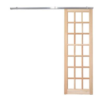 Porta Correr Quadriculada Kit Aluminio 210x62