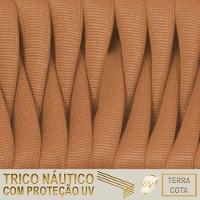 2 Cadeiras Atenas Tricô Náutico E Alumínio Uv Varanda Marrom Terra Cota - 2