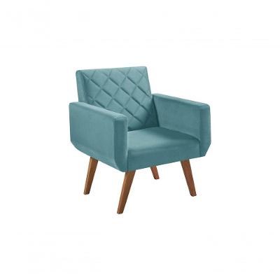 Poltrona 1 Lugar Braço Anabelle Unidecor Turquesa