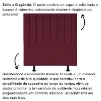 Cabeceira De Cama King Size Box 195 Cm Karla Suede Cor:bordô - 2