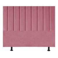 Cabeceira Estofada Cama Box King 195 Cm Sophia Carla Suede Cor:rosa - 1