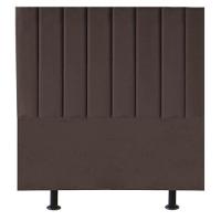 Cabeceira De Cama Solteiro Box 90 Cm Karla Suede Cor:marrom - 1