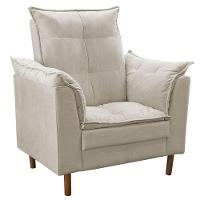 Poltrona De Amamentação Com Puff Ana Suede Cor:bege - 3