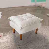 Poltrona De Amamentação Com Puff Ana Suede Cor:bege - 6