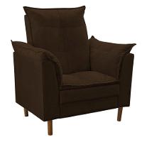 Poltrona De Amamentação Com Puff Ana Suede Cor:marrom - 3