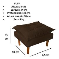 Poltrona De Amamentação Com Puff Ana Suede Cor:marrom - 7