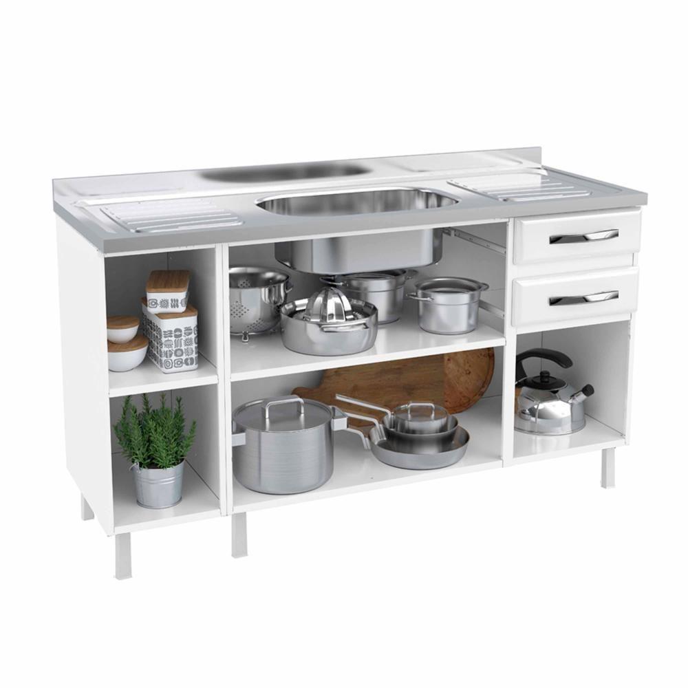 Balcão De Cozinha De Aço Telasul Star New 150cm Para Pia - 3