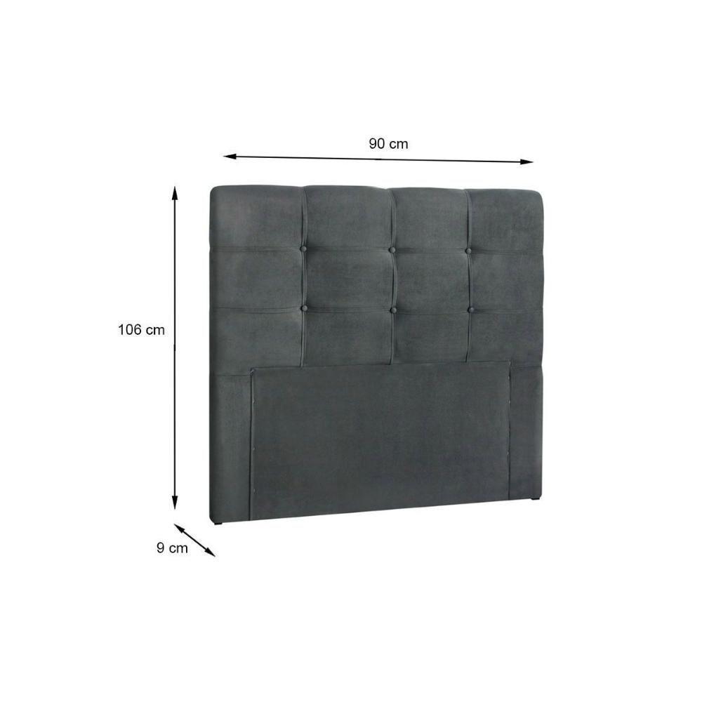 Cabeceira Cama Box Estofada Solteiro Solteiro Clean Plus Suede Marrom Taupe - Simbal - 4