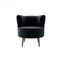 Poltrona Decorativa Savana 1 Lugar Veludo Preto Matrix - 1