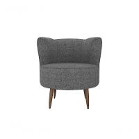 Poltrona Decorativa Savana 1 Lugar Linho Chumbo Matrix - 1