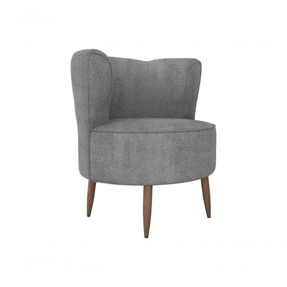 Poltrona Decorativa Savana 1 Lugar Boucle Cinza Matrix - 1