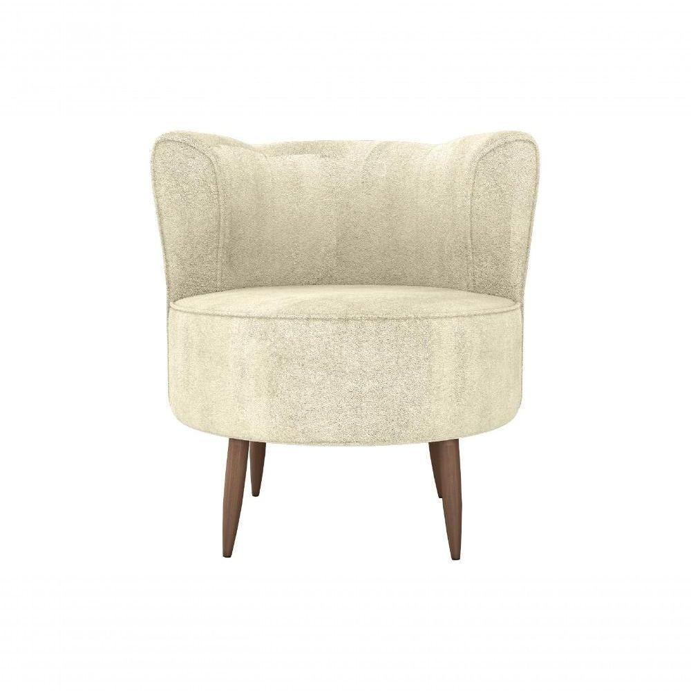 Poltrona Decorativa Savana 1 Lugar Boucle Bege Matrix - 1