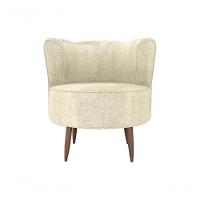 Poltrona Decorativa Savana 1 Lugar Boucle Bege Matrix - 1