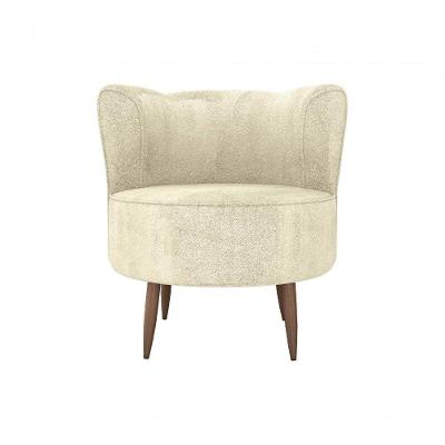 Poltrona Decorativa Savana 1 Lugar Boucle Bege Matrix