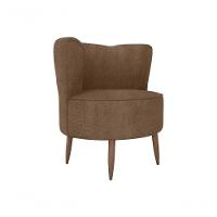 Poltrona Decorativa Savana 1 Lugar Boucle Marrom Matrix - 1