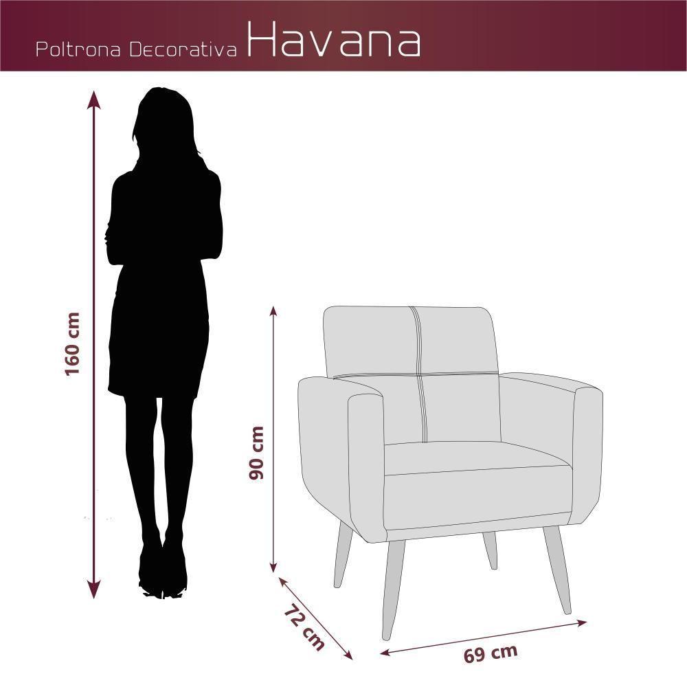 Kit Poltrona Decorativa Sala + Puff Havana Matrix Mostarda - 7