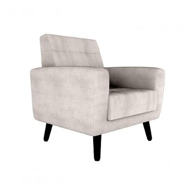 Poltrona Livia Sala Decorativa Recepção Bege Matrix
