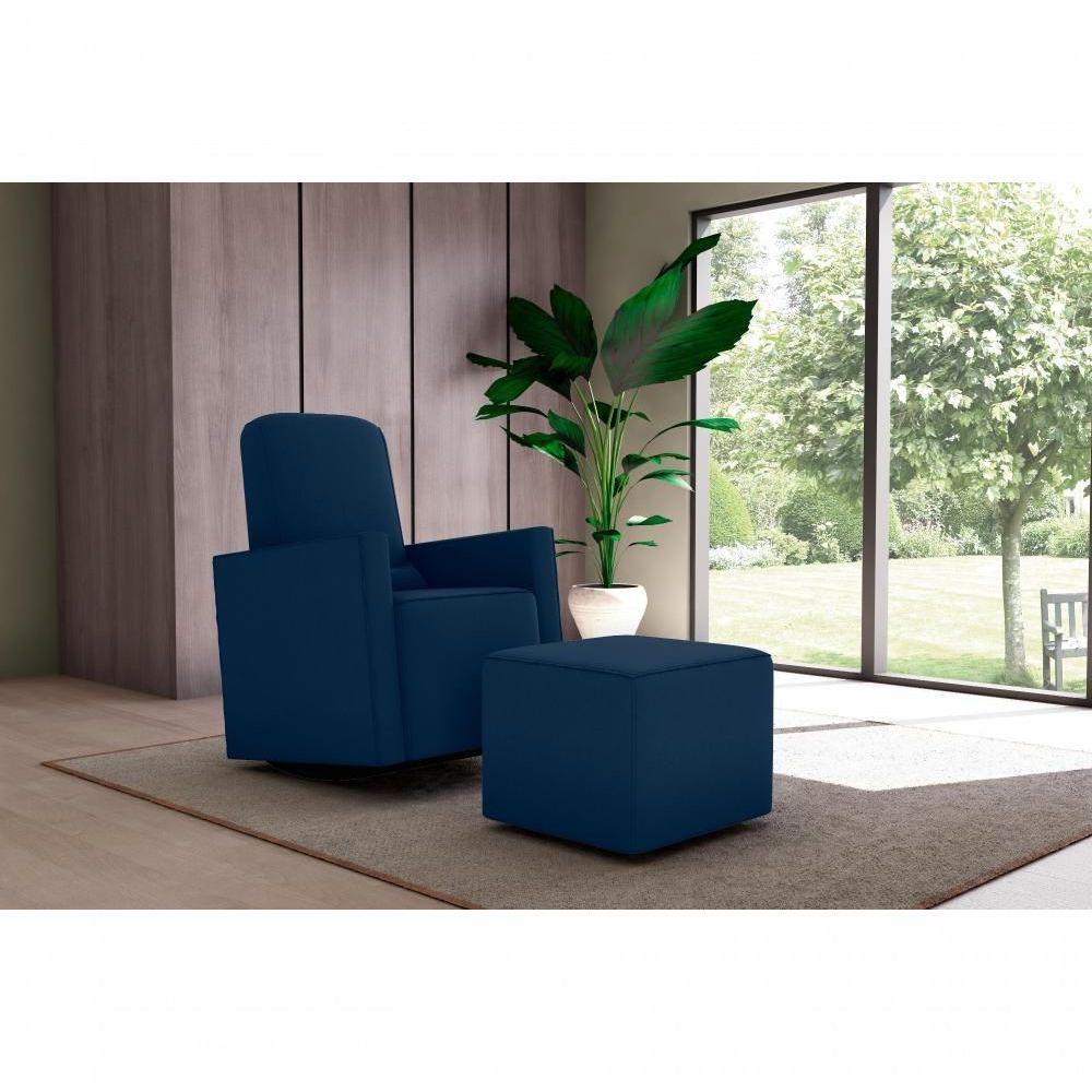 Poltrona Cadeira Amamentação Com Balanço E Puff Matrix Verde - 2