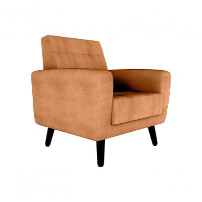 Poltrona Livia Decorativa Para Sala E Recepção Mostarda Matrix