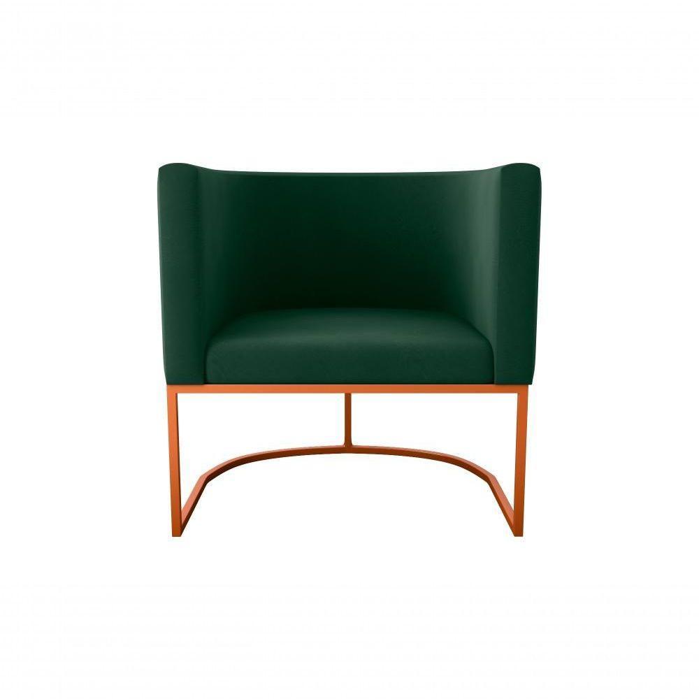 Poltrona Decorativa York 1 Lugar Veludo Maserati Verde Matrix - 1