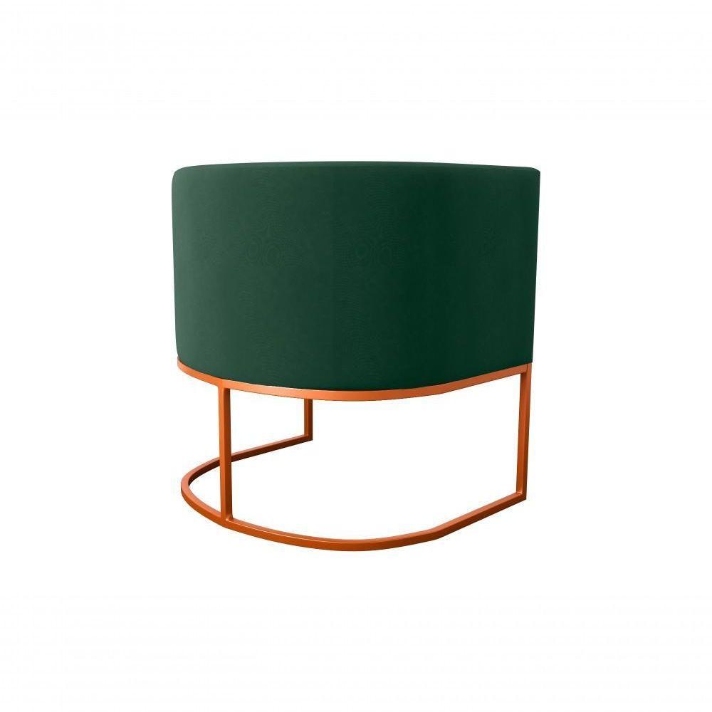 Poltrona Decorativa York 1 Lugar Veludo Maserati Verde Matrix - 2