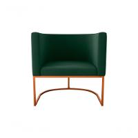 Poltrona Decorativa York 1 Lugar Veludo Maserati Verde Matrix - 1