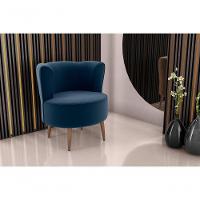 Poltrona Decorativa Savana 1 Lugar Veludo Azul Matrix - 2
