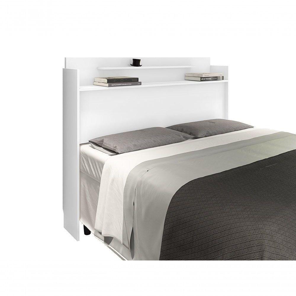 Cabeceira Box Casal Thayna Branco 1,38 - Framar Móveis - 3