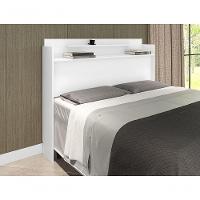 Cabeceira Box Casal Thayna Branco 1,38 - Framar Móveis - 1