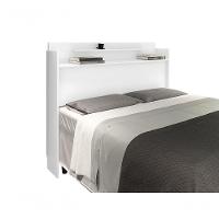 Cabeceira Box Casal Thayna Branco 1,38 - Framar Móveis - 3