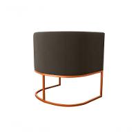 Poltrona Decorativa York 1 Lugar Veludo Maserati Marrom Matrix - 2