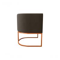 Poltrona Decorativa York 1 Lugar Veludo Maserati Marrom Matrix - 3