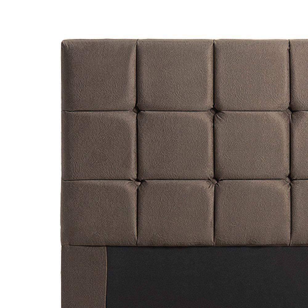 Cabeceira Julia 1,40 Casal Veludo Shop Das Cabeceiras Chocolate - 2