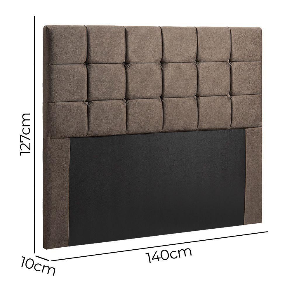 Cabeceira Julia 1,40 Casal Veludo Shop Das Cabeceiras Chocolate - 3