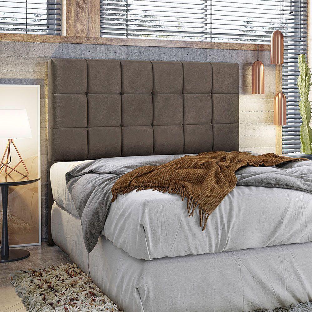 Cabeceira Julia 1,40 Casal Veludo Shop Das Cabeceiras Chocolate - 4