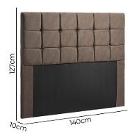 Cabeceira Julia 1,40 Casal Veludo Shop Das Cabeceiras Chocolate - 3