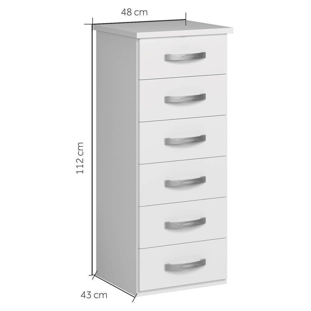 Cômoda 6 Gavetas Com Fechadura 1343 Ilan San Remo - 3