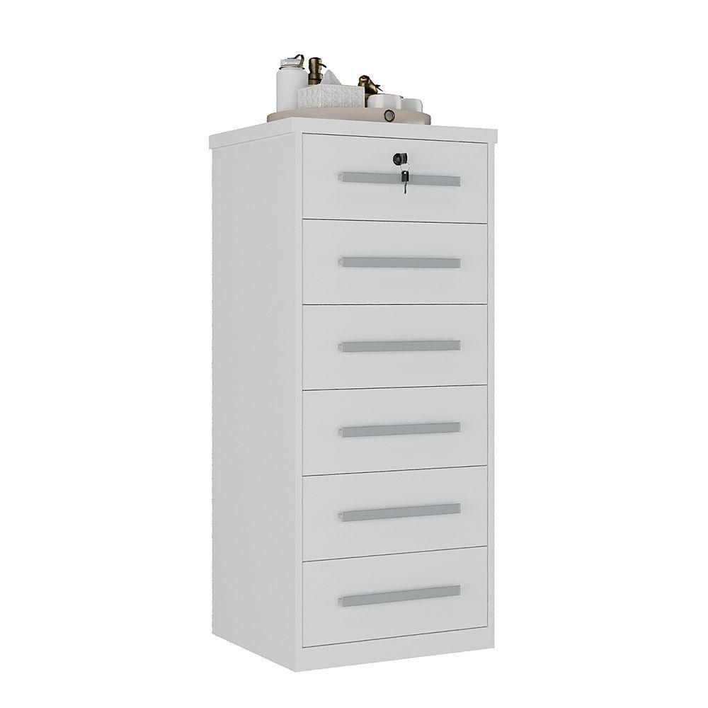 Cômoda 6 Gavetas Com Fechadura 1343 Ilan Branca - 2