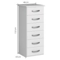 Cômoda 6 Gavetas Com Fechadura 1343 Ilan Branca - 3