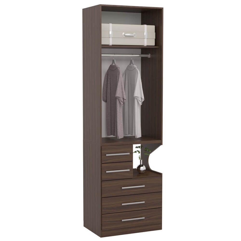 Guarda-roupa De 2 Portas Com Mesa De Cabeceira 1224 Esquerdo San Remo - 4