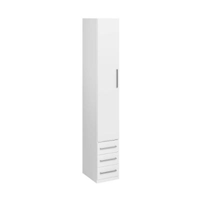 Guarda Roupa Infantil 1232 1 Porta Bater 3 Gavetas Branco Móveis Ilan
