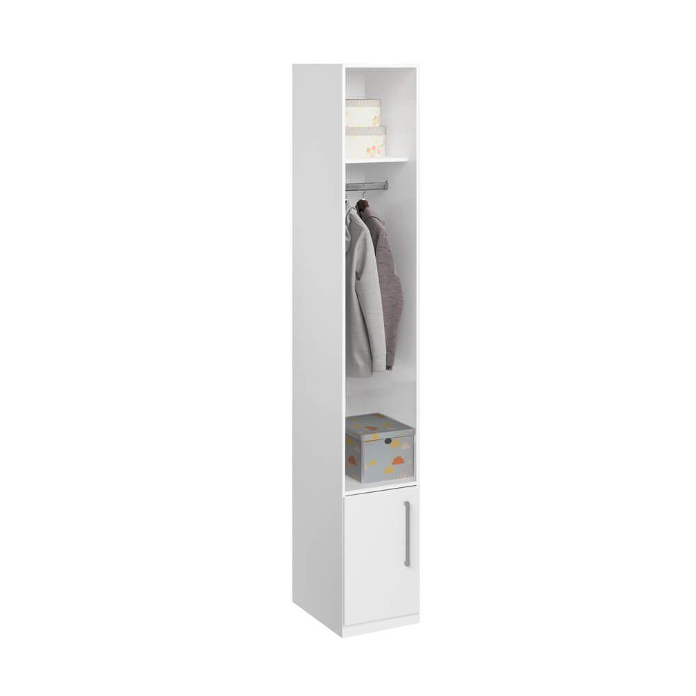 Guarda-roupa De 1 Porta Com Sapateira 1233 Esquerdo Branco - 4